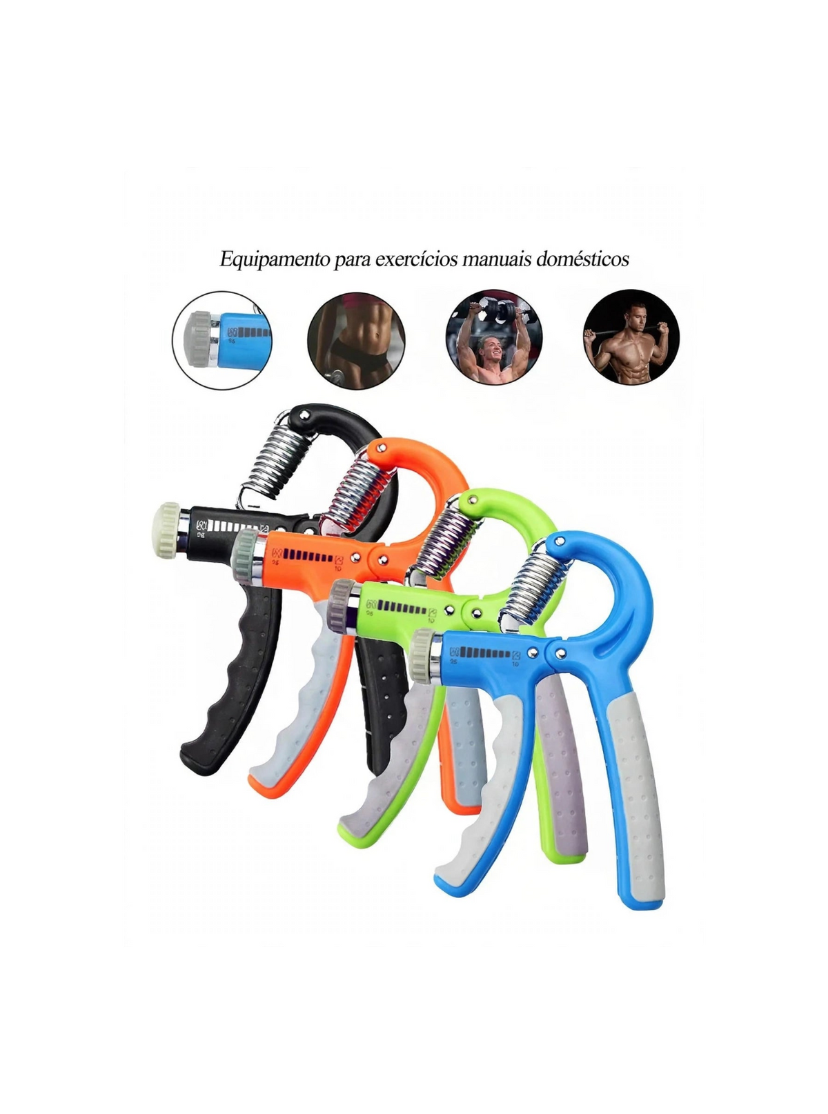 Hand Grip Ajustável 10-50kg — Fortalecimento de Mão e Antebraço